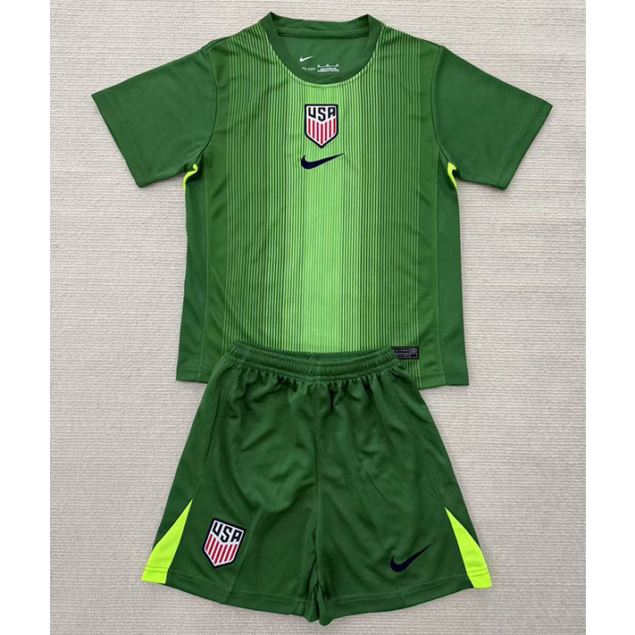 Maillot États-Unis Enfant Gardien De But Vert 2025 2026 ligne8239