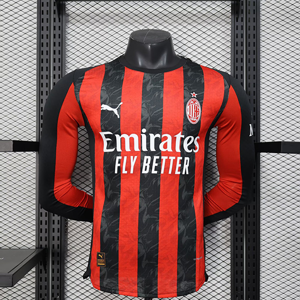 Maillot AC Milan Player Domicile Manche Longue 2025 2026 ligne8742
