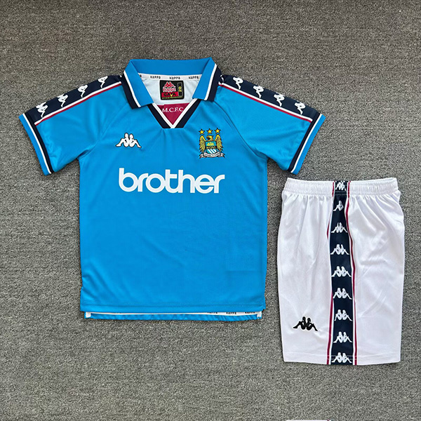 Maillot Retro1997-98#Manchester City Enfant Domicile ligne8588