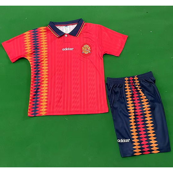 Maillot Retro 1994#Espagne Enfant Domicile ligne8559