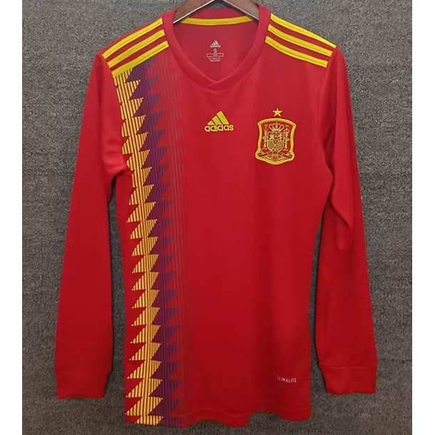 Maillot RetroManche Longue 2018#Espagne Domicile ligne8562