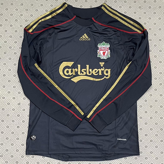 Maillot Retro2009-10#Liverpool Exterieur Manche Longue ligne8587