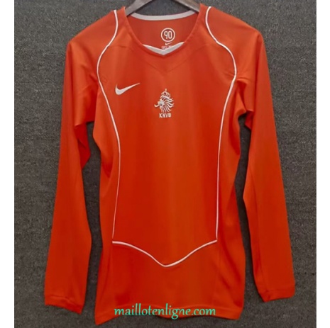 Thai Maillot Retro Pays-Bas Domicile Manche Longue 2004 ligne 9323