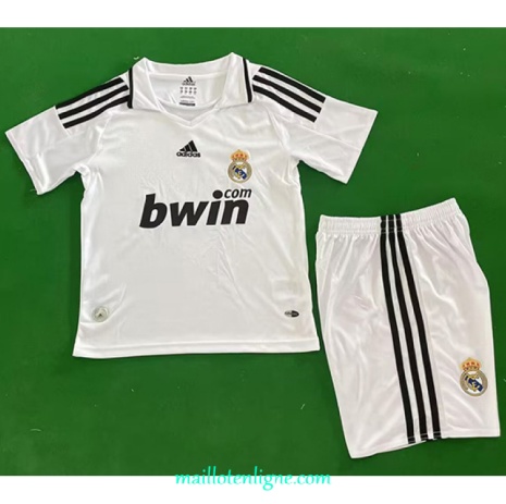 Thai Maillot Retro Real Madrid Enfant Domicile 2008-09 ligne 9327