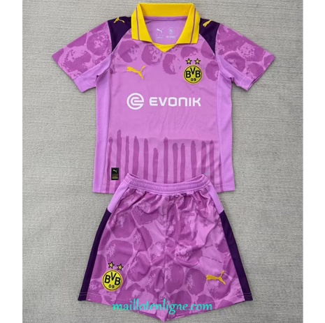 Thai Maillot Borussia Dortmund Enfant Gardien De But Pourpre 2025 2026 ligne 9106