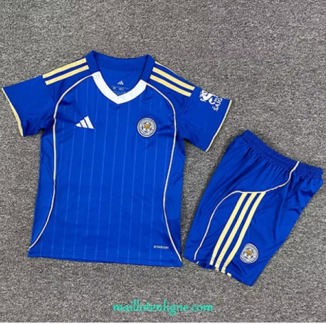 Thai Maillot Leicester City Enfant Domicile 2025 2026 ligne 9136