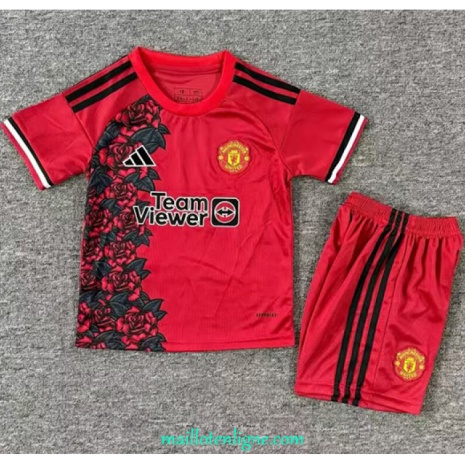 Thai Maillot Manchester United Enfant Rouge 2025 2026 ligne 9151