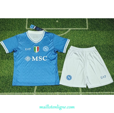 Thai Maillot Naples Enfant Domicile 2025 2026 ligne 9155