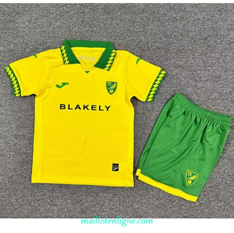 Thai Maillot Norwich City Enfant Domicile 2025 2026 ligne 9089
