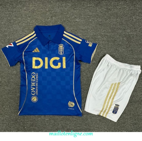 Thai Maillot Real Oviedo Enfant Domicile 2025 2026 ligne 9090