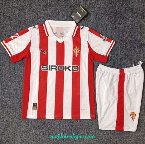Thai Maillot Sporting Gijon Enfant Domicile 2025 2026 ligne 9185