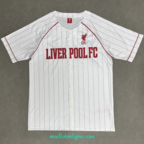 Thai Maillot Liverpool baseball Blanc 2025 2026 ligne 9389