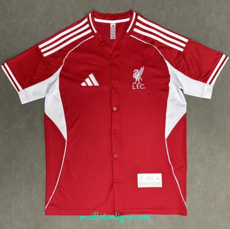 Thai Maillot Liverpool base-ball Rouge 2025 2026 ligne 9391