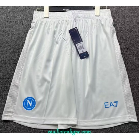 Thai Maillot Naples Short Blanc 2025 2026 ligne 9468