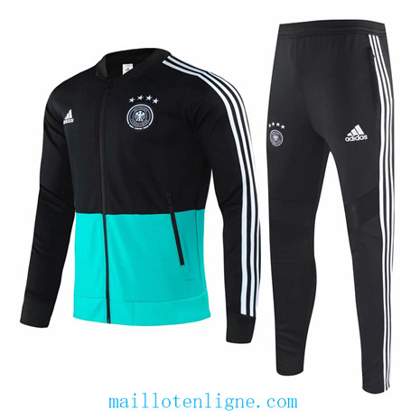 Ensemble foot Allemagne Veste Survetement 2020 2021 Noir/Vert