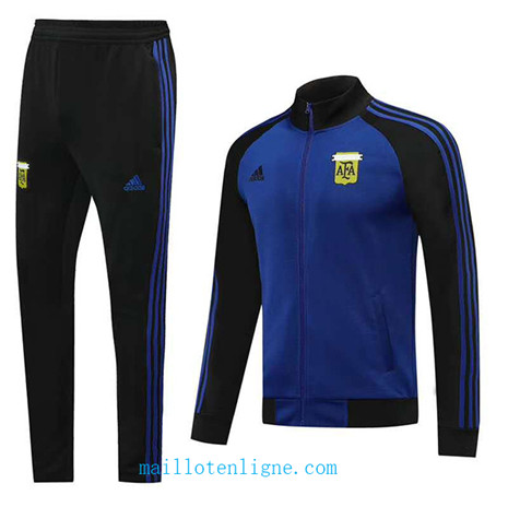 Ensemble foot Argentine Veste Survetement 2020 2021 Bleu/Noir