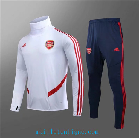 Ensemble foot Arsenal Enfant Survetement 2020 2021 Blanc/Rouge