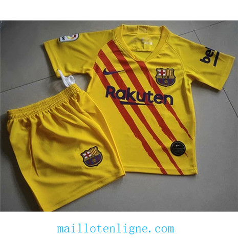 ML015 Maillot du Barcelone Enfant Domicile Jaune 2019/2020