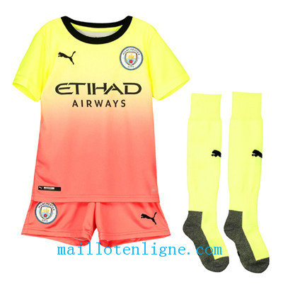 Maillot Manchester City Enfant Third Jaune/Rose 2019 2020