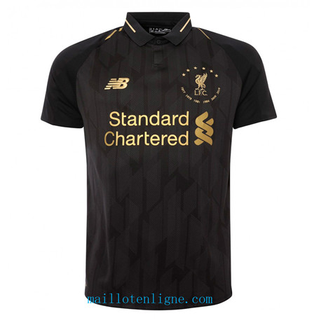 Maillot de Liverpool 6 étoiles Édition commémorative Noir 2019/2020