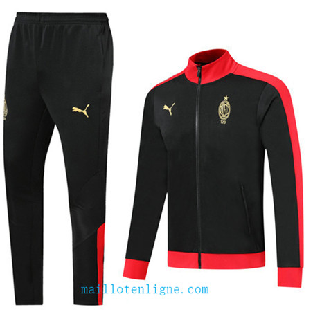 Maillotenligne Veste Survetement AC Milan Noir/Rouge 2019/2020