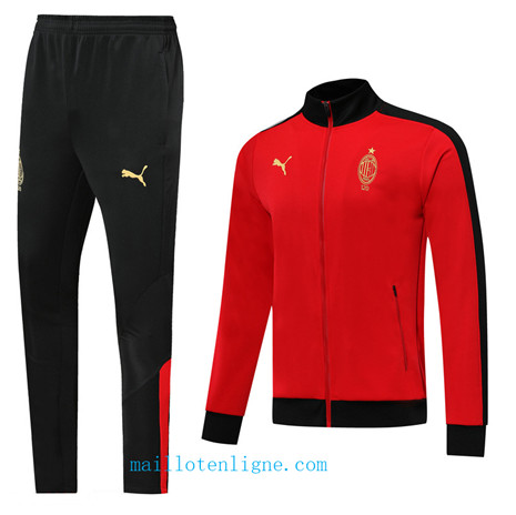 Maillotenligne Veste Survetement AC Milan Rouge/Noir 2019/2020