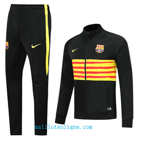 Maillotenligne Veste Survetement Barcelone Noir/Jaune 2019/2020