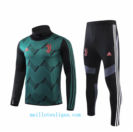 Maillotenligne Survetement Juventus Noir/Vert Col haut 2019/2020