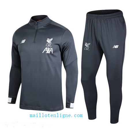 Maillotenligne Survetement Liverpool Gris/Noir 2019/2020