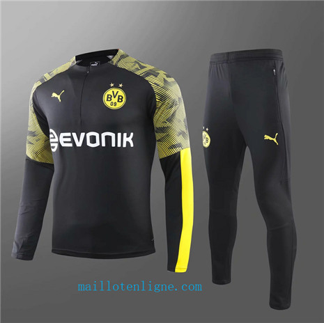 Ensemble foot Borussia Dortmund Enfant Survetement Noir/Jaune 2019/2020