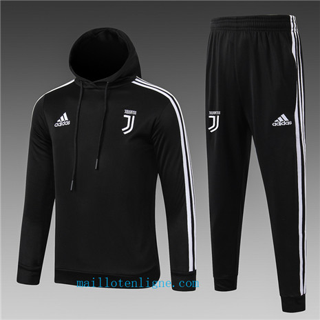 Ensemble foot Juventus Enfant Sweat à Capuche Noir 2019/2020