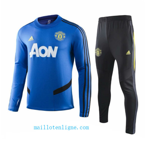 Ensemble foot Manchester United Enfant Survetement Bleu/Noir 2019/2020