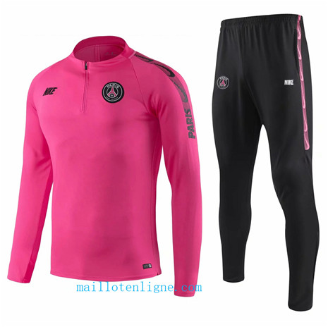 Ensemble foot Paris Saint-Germain Enfant Survetement Rose/Noir 2019/2020