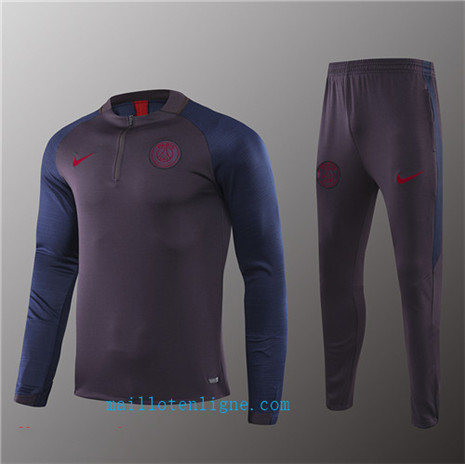 Ensemble foot Paris Saint-Germain Enfant Survetement 2019/2020Gris Strike Drill