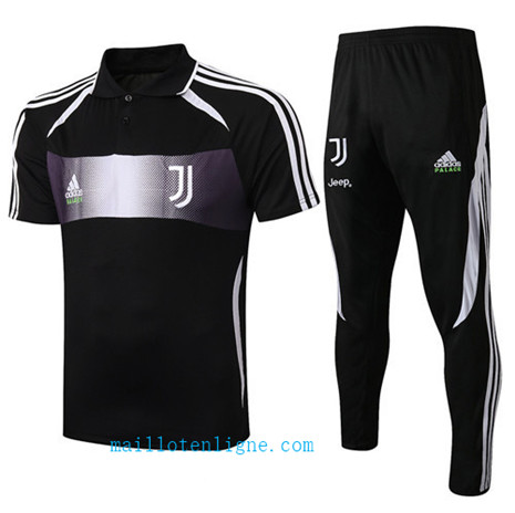 Maillot de foot Ensemble foot Juventus Training Noir/Blanc bande 2019/2020