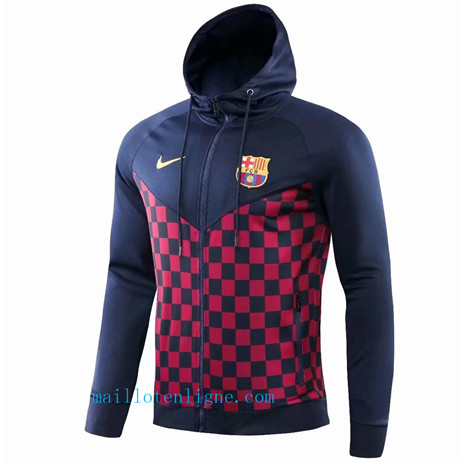 Veste foot Barcelone 2019/2020 Rouge Grille à Capuche