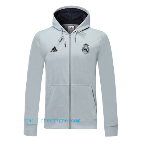 Sweat à Capuche Real Madrid 2019/2020 Gris clair