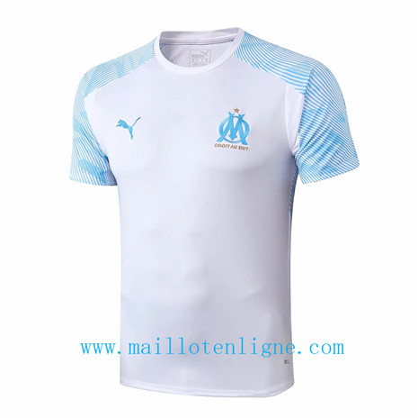 Maillot de foot Marseille Pré-Match Blanc/Bleu 2019 2020