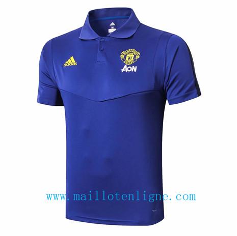 Maillot de foot POLO Manchester United Bleu 2019 2020