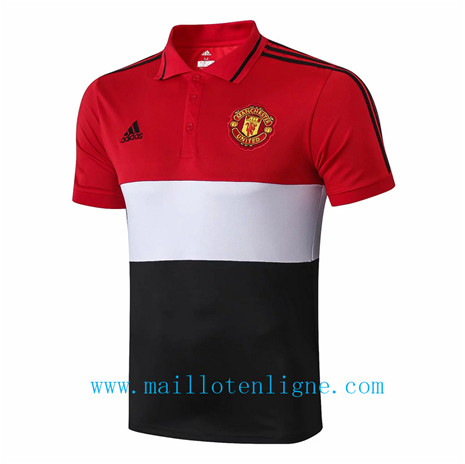 Maillot de foot POLO Manchester United Rouge/Noir 2019 2020