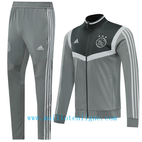 Veste Ajax Survetement Gris 2019 2020