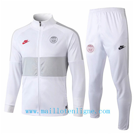 Veste PSG Survetement Blanc 2019 2020