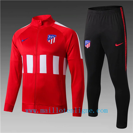 Veste Atletico Madrid Enfant Survetement Rouge/Blanc/Noir 2019 2