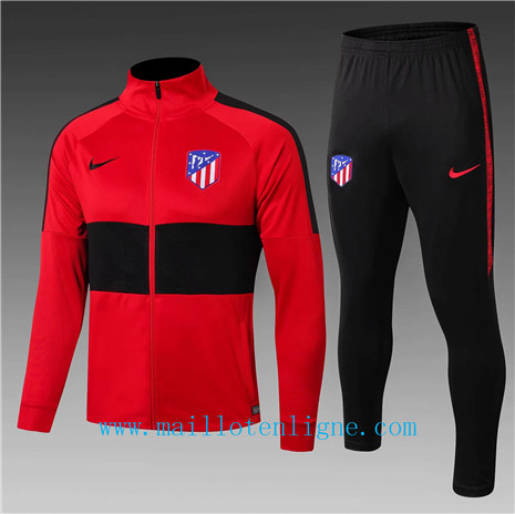 Veste Atletico Madrid Enfant Survetement Rouge/Noir 2019 2020