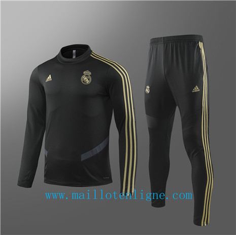 Ensemble foot Real Madrid Enfant Survetement Noir 2019 2020