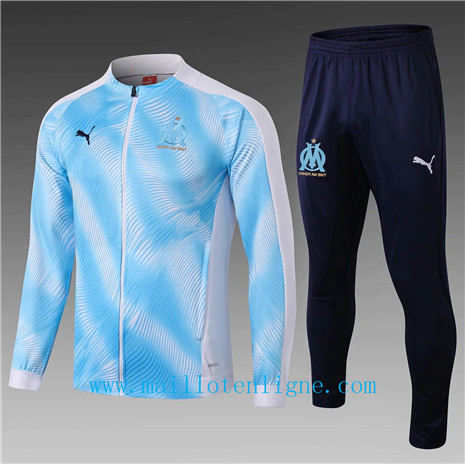 Veste Marseille Enfant Survetement Bleu/Blanc 2019 2020