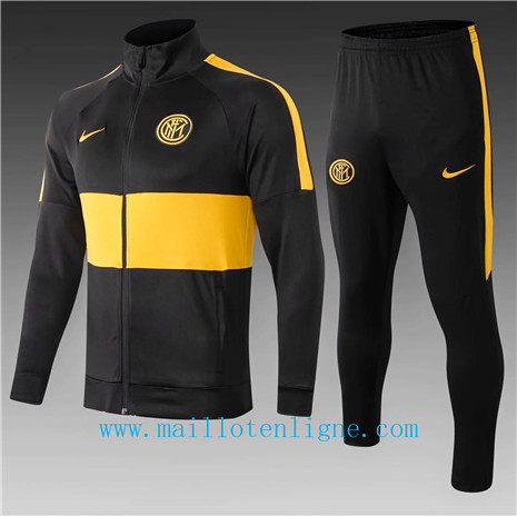 Veste Inter Milan Enfant Survetement Noir/Jaune 2019 2020