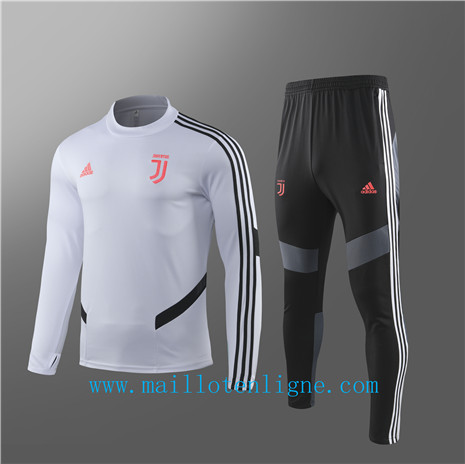 Ensemble foot Juventus Survetement Enfant Blanc/Noir 2019 2020
