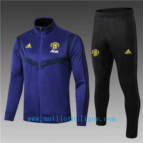 Veste Manchester United Enfant Survetement Bleu Marine 2019 2020