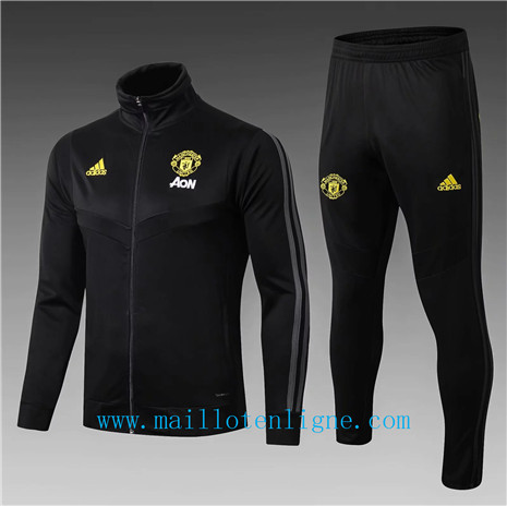 Veste Manchester United Enfant Survetement Noir 2019 2020